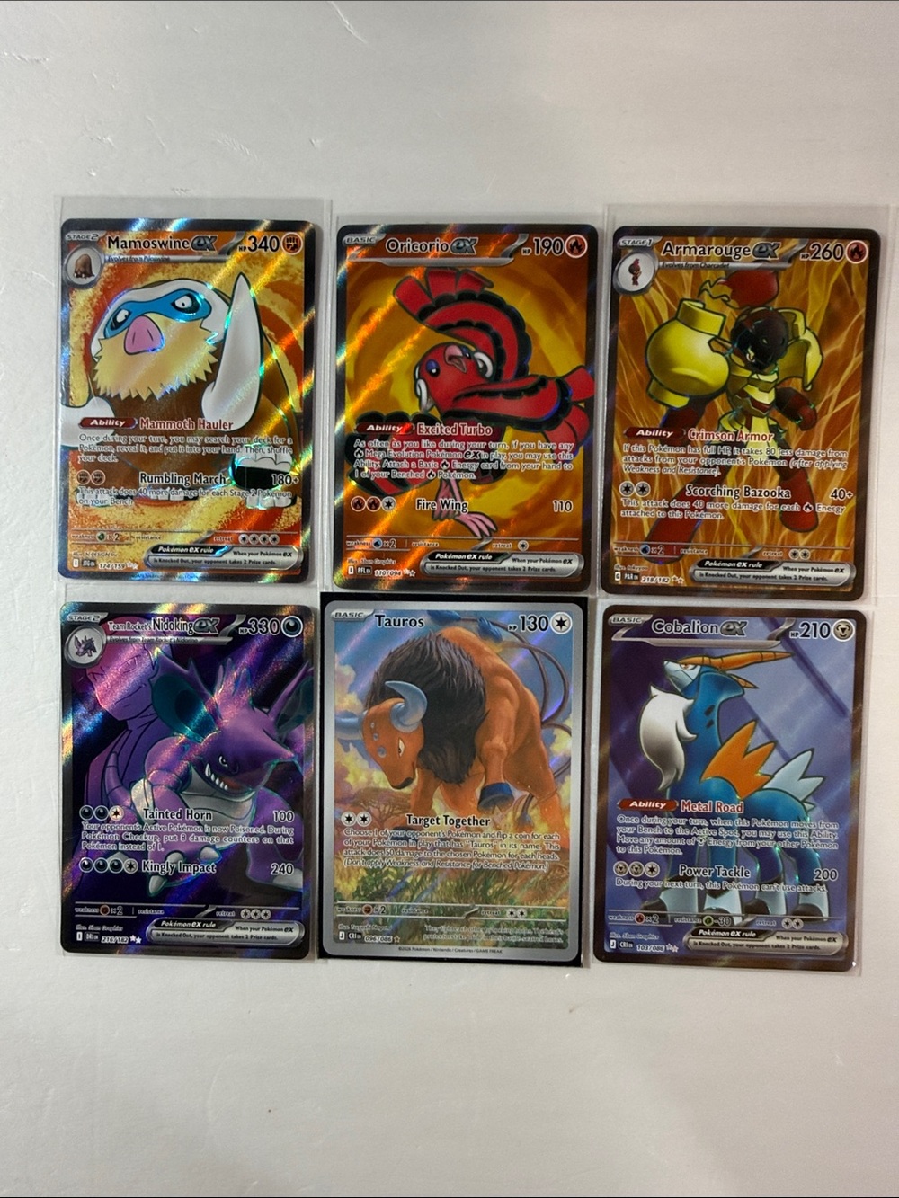 Pokemon Holo Rare Lot - Gold, Orange, Purple, Blue